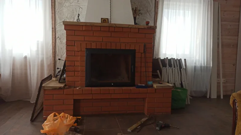 Дверца для камина Эконом: установленная дверца, фото 37 из 39